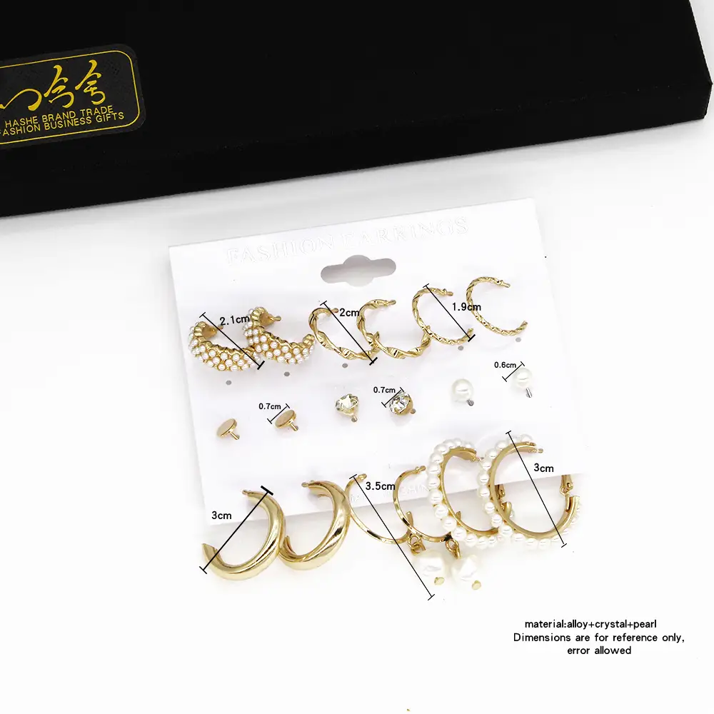 Gold Plated Earrings & Ear Studs Set for Women — feature 9
