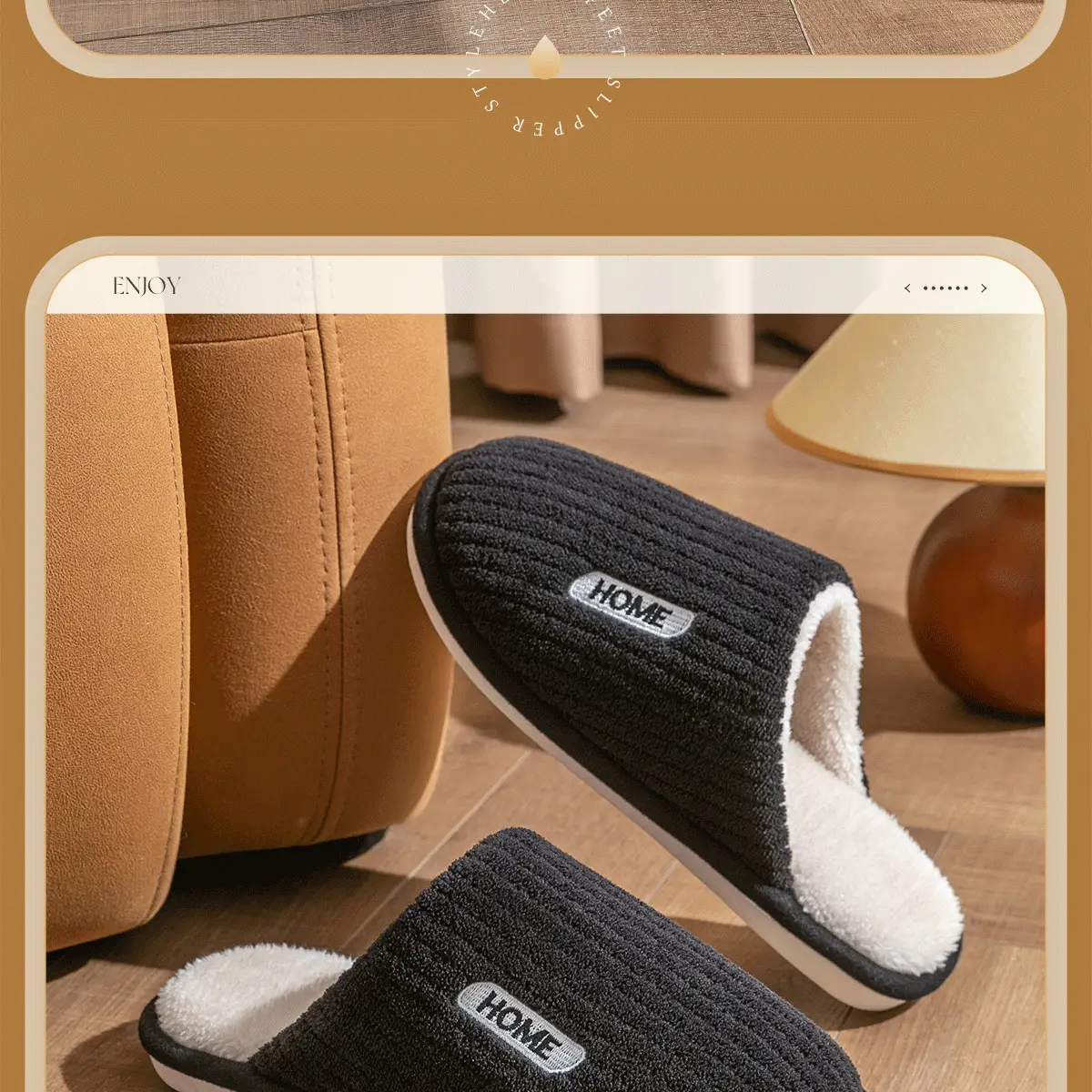 Women Cotton Slippers Green Home Non-slip Autumn Winter — feature 18