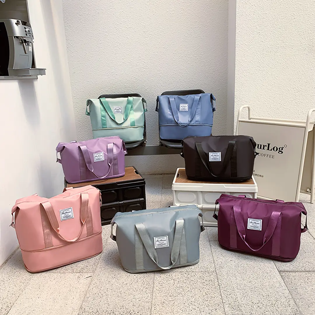 Short Distance Travel Bag Simple Casual Sports Fitness Bag Korean Style Large Capacity Shoulder Bag Expandable Student Leisure Bag - Image 10