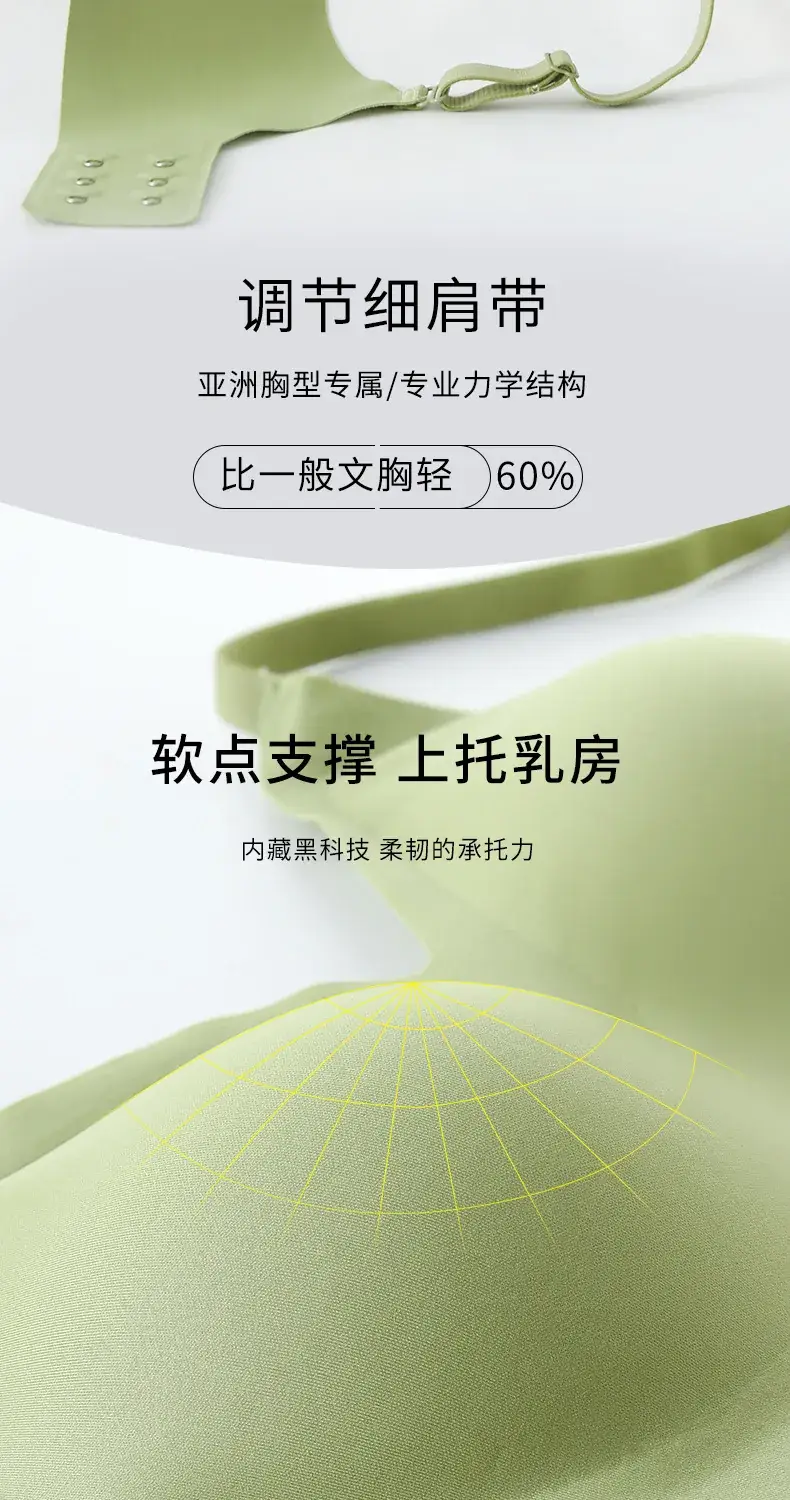 Green Push-Up Non-Wired Bra for Women — feature 7