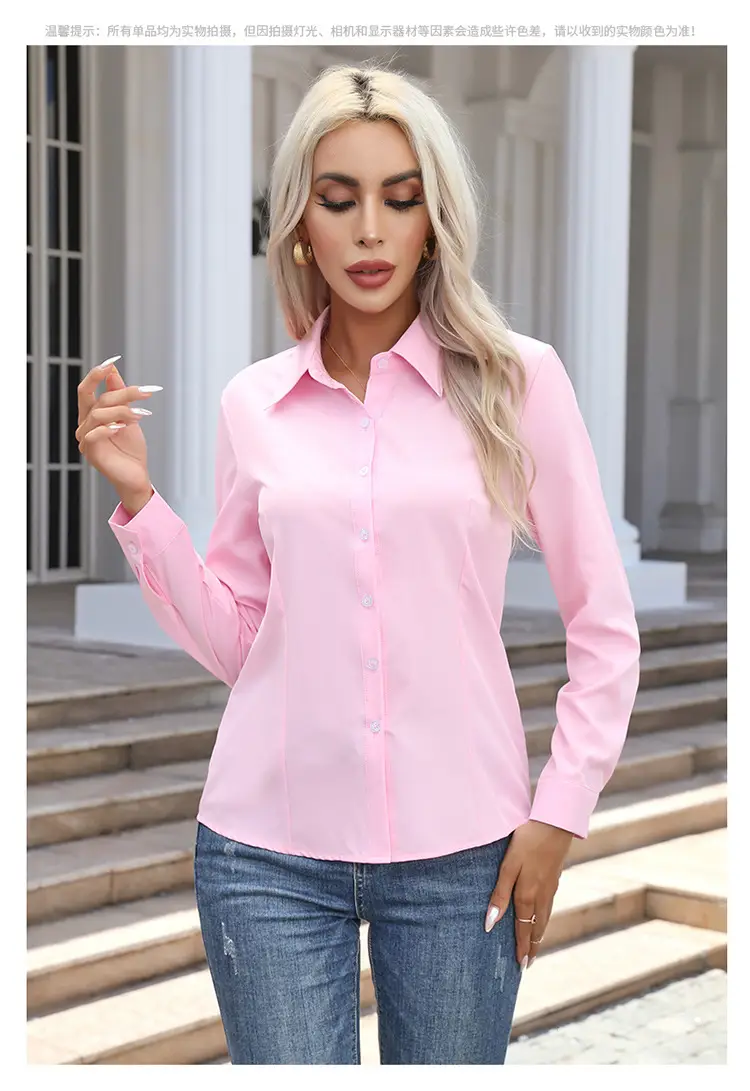 2026 Cross-Border Amazon European and American New Style Foreign Trade Women's Fashion Casual Long-Sleeved Cardigan Button-Up Shirt Top for Women — feature 17