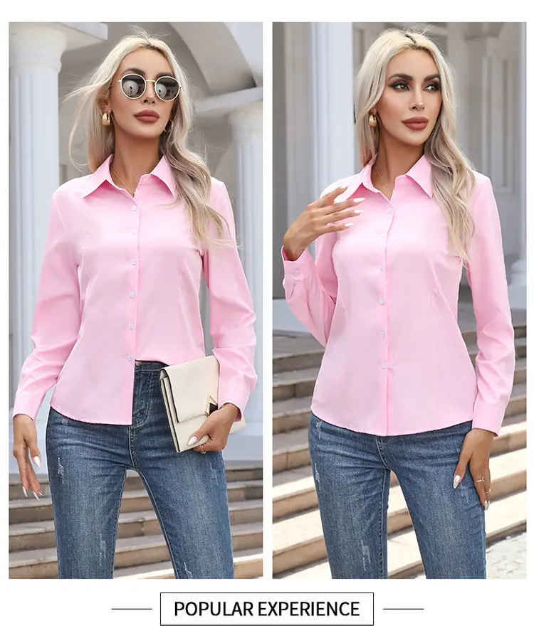 2026 Cross-Border Amazon European and American New Style Foreign Trade Women's Fashion Casual Long-Sleeved Cardigan Button-Up Shirt Top for Women — feature 20