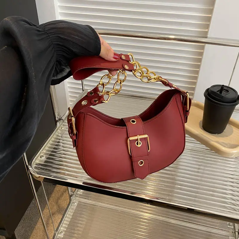 Retro Chain Shoulder Bag Women 2023 Autumn - Image 9
