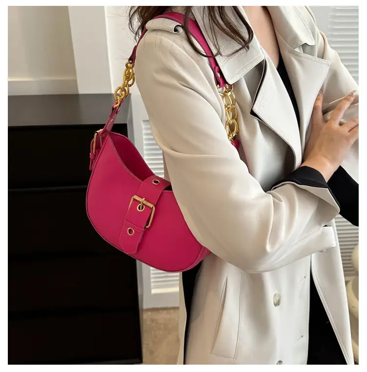 Retro Chain Shoulder Bag Women 2023 Autumn — feature 16