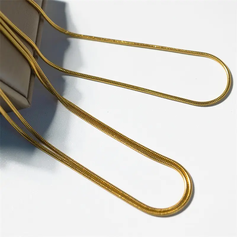 Gold Snake Bone Clavicle Necklace for Women - Image 4