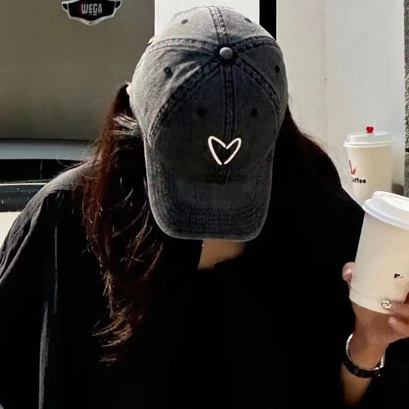 Kids Peach Heart Cap Baseball Hat Spring Summer - Image 2