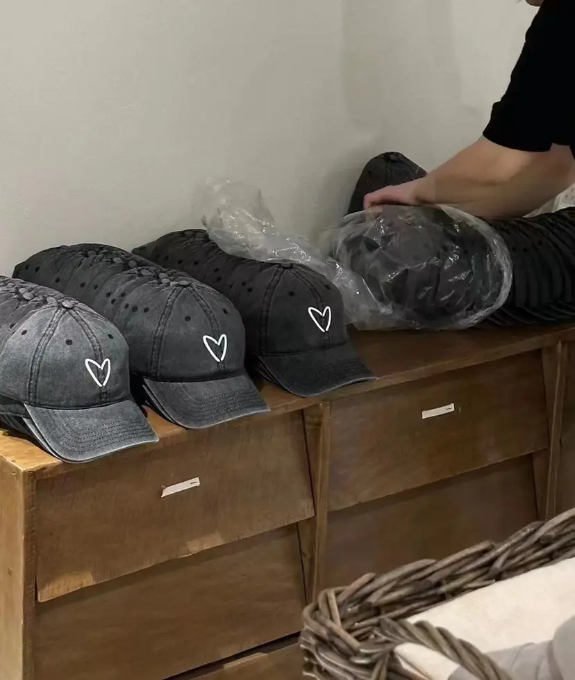 Kids Peach Heart Cap Baseball Hat Spring Summer — feature 1