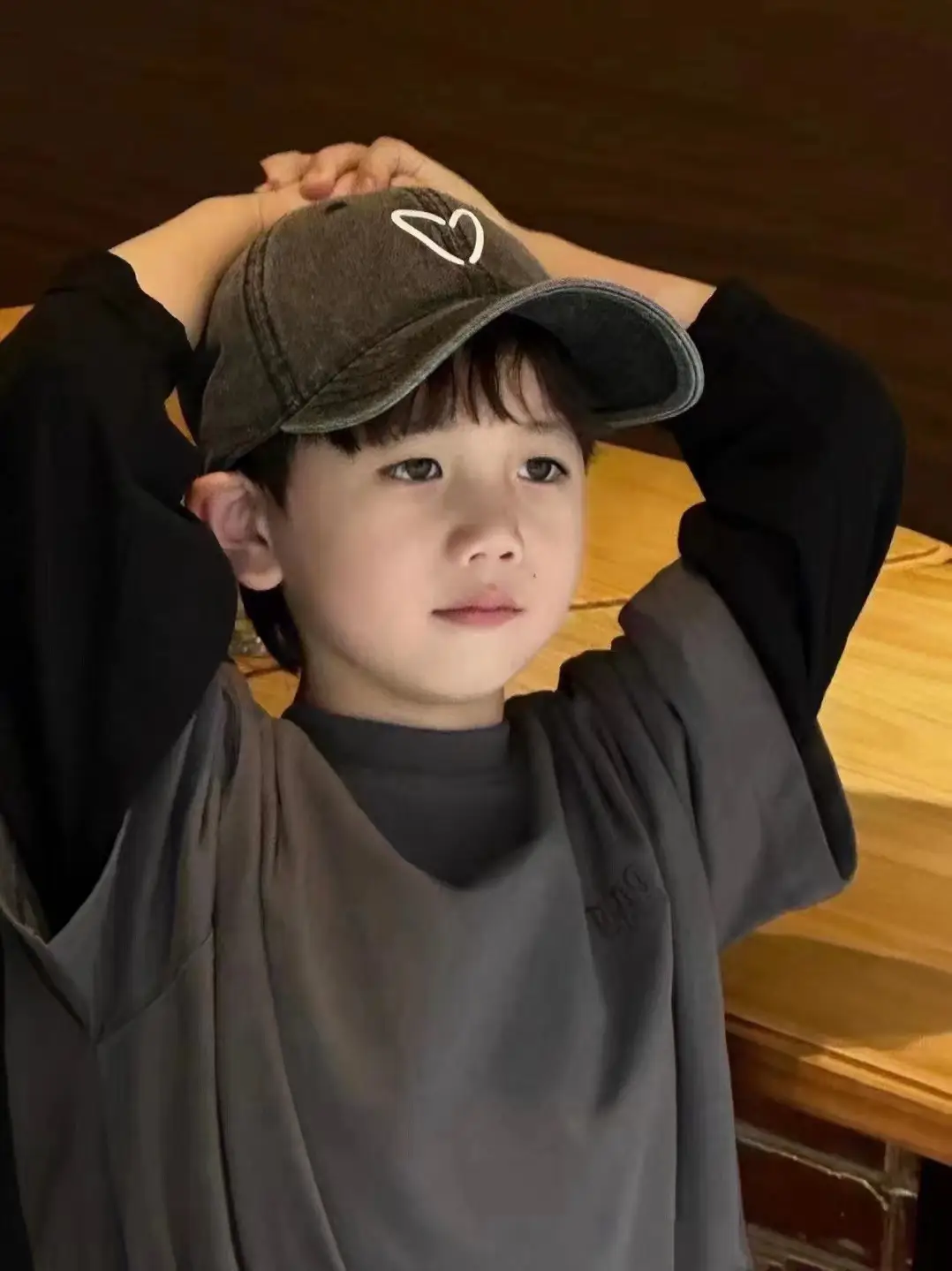 Kids Peach Heart Cap Baseball Hat Spring Summer — feature 4