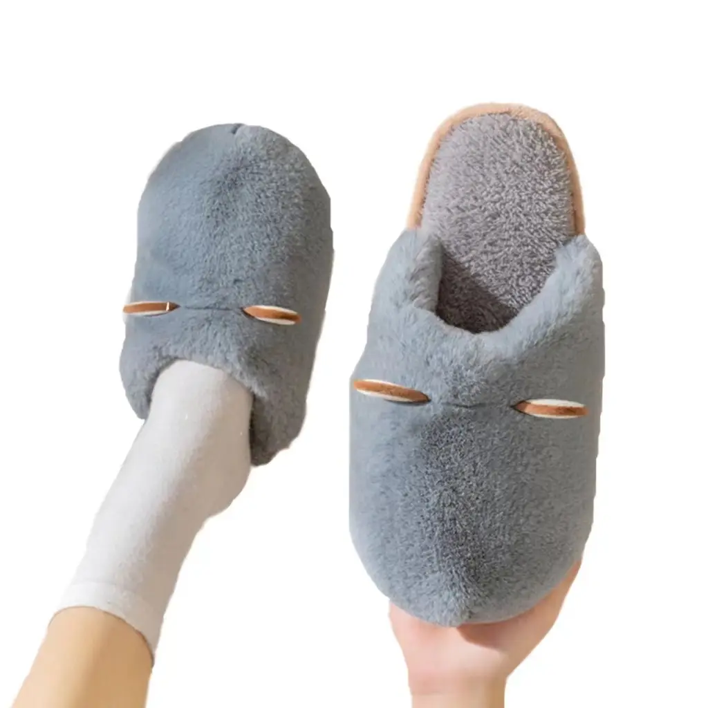 2025 New Cotton Slippers Women's Autumn and Winter Furry Home Slippers Home Thick-Soled Non-Slip Warm Stuffed Men's Shoes - Image 7