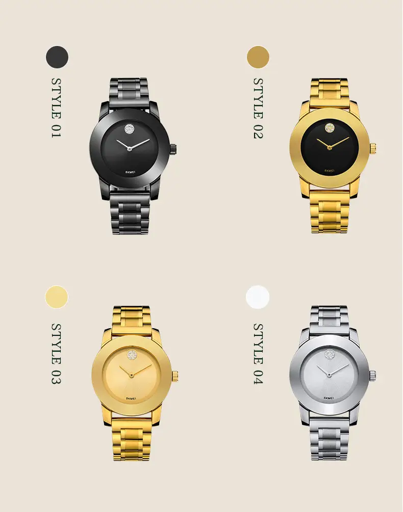 Gold Quartz Women's Watch with Diamond Crystal Dial — feature 10