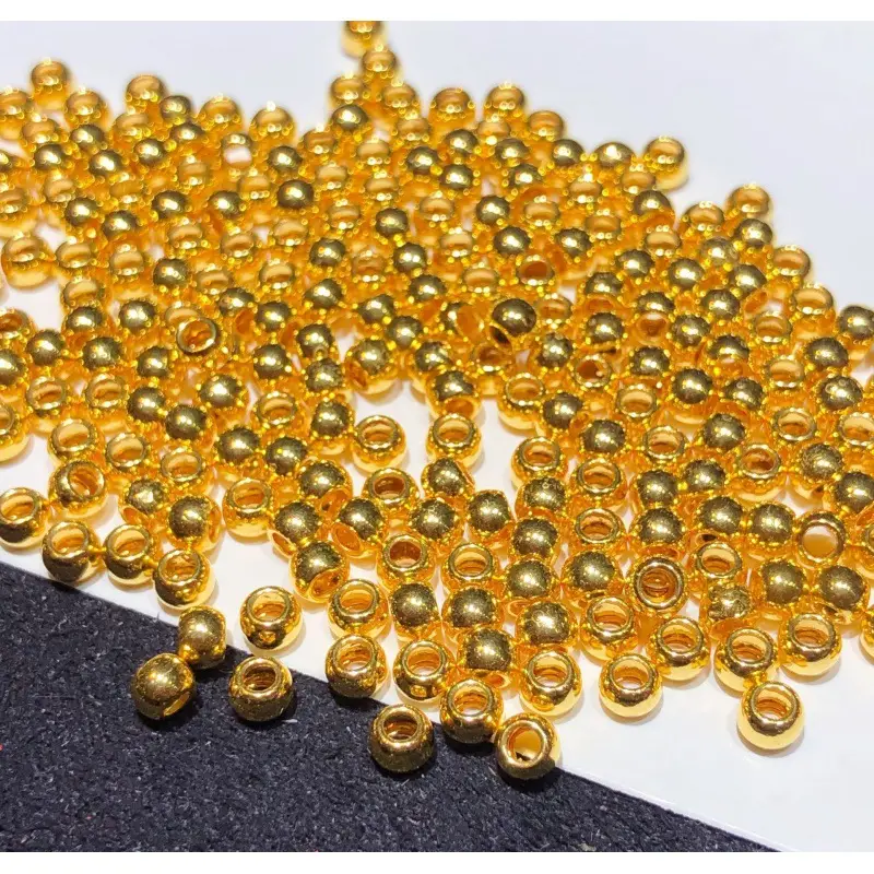 999 Pure Gold Glossy Small Beads Wholesale - Image 2