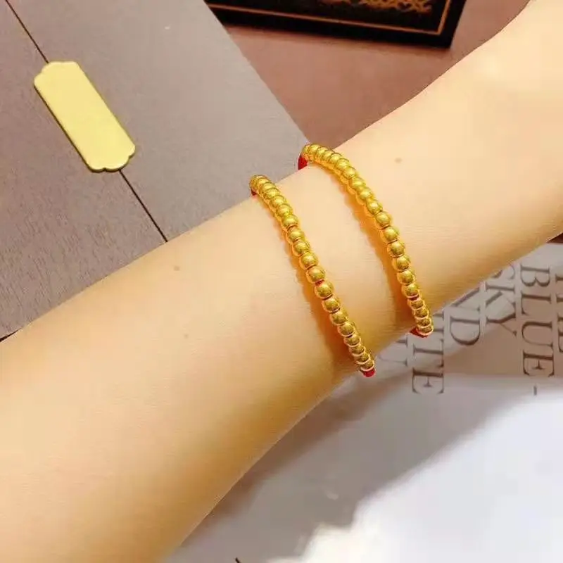 999 Pure Gold Glossy Small Beads Wholesale - Image 4