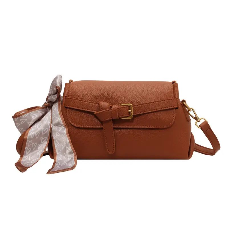 Black Leather Shoulder Messenger Bag for Women 2023
