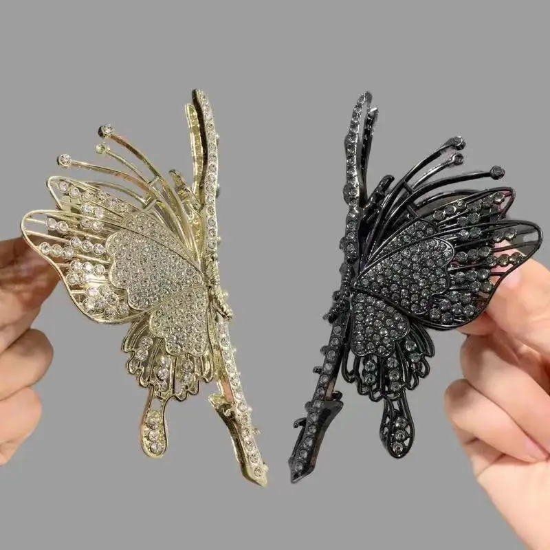 Butterfly Clip Hairpin with Rhinestones for Women