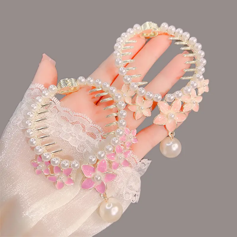 Pearl Flower Hairpin Back Clip for Women — feature 10
