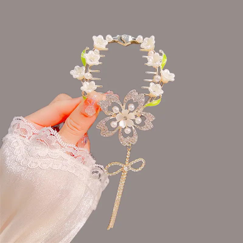 Pearl Flower Hairpin Back Clip for Women — feature 11