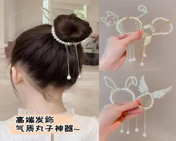 Pearl Flower Hairpin Back Clip for Women — feature 2