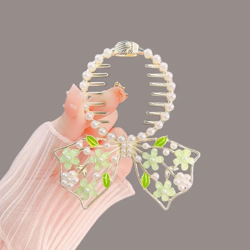 J68 light green Crystal Flower