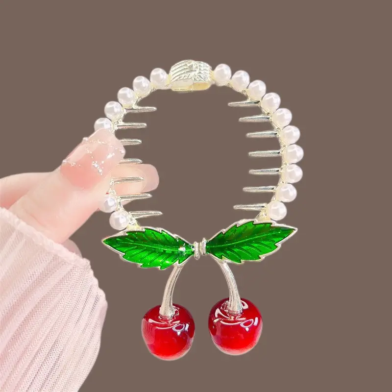 Pearl Flower Hairpin Back Clip for Women