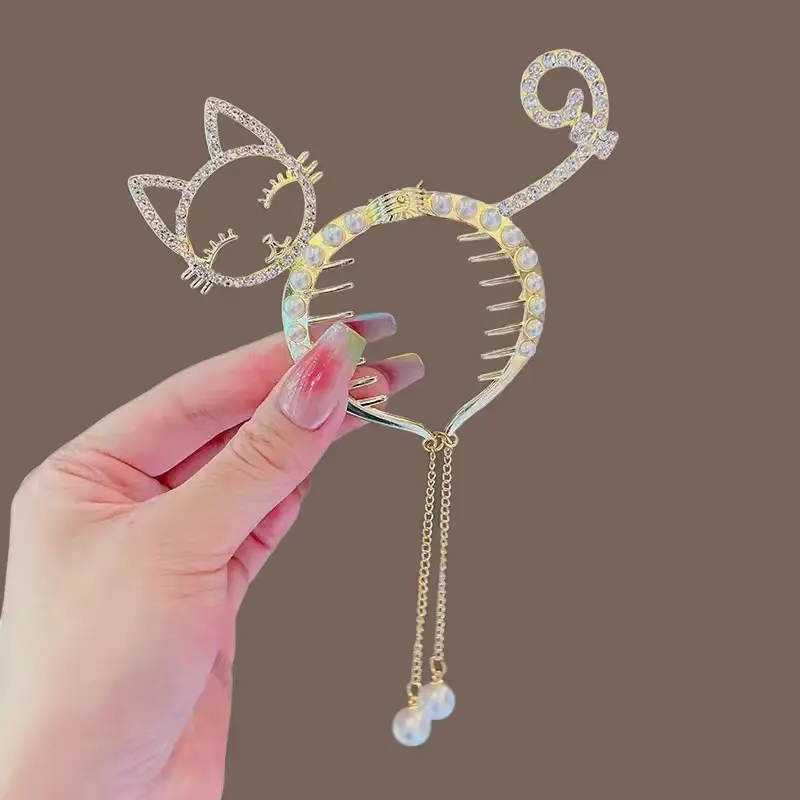 Pearl Flower Hairpin Back Clip for Women