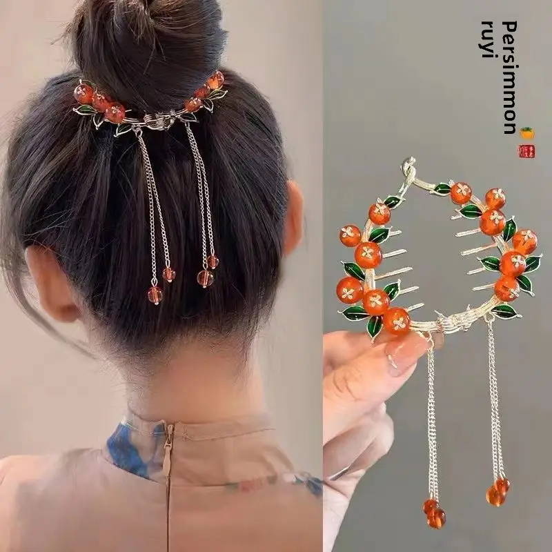 Pearl Flower Hairpin Back Clip for Women