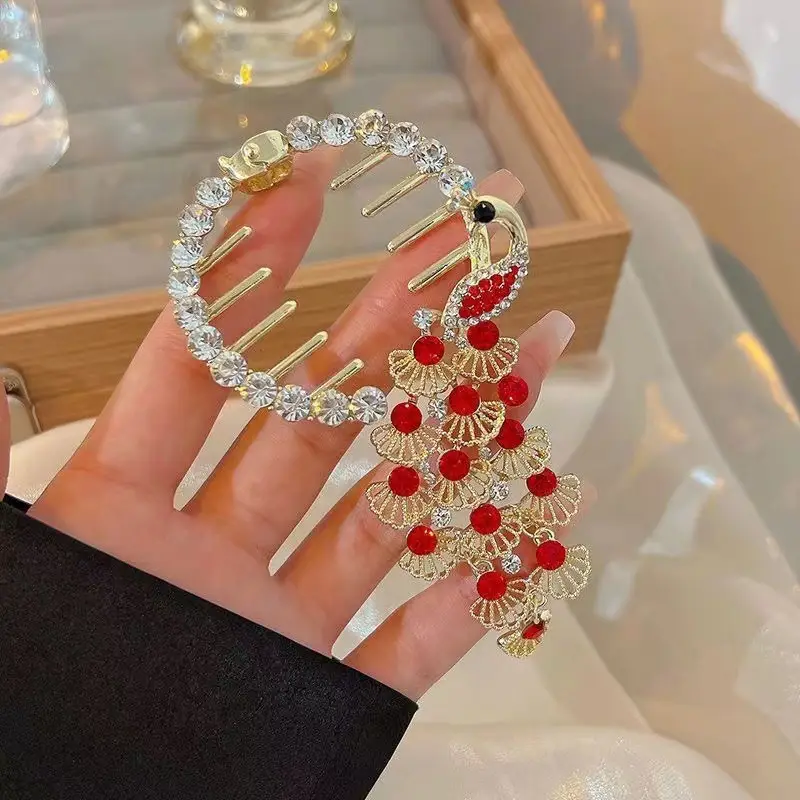 Pearl Flower Hairpin Back Clip for Women