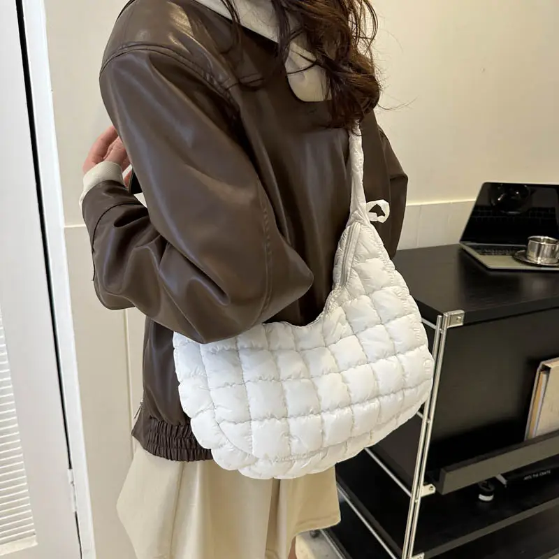 Black Embroidered Pleated Cloud Bag for Women — feature 10