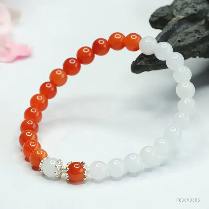 Guan Yu Natural Burmese Jade Bracelet S925 Silver Gold Thread — feature 10