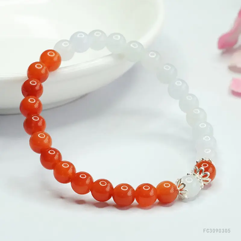 Guan Yu Natural Burmese Jade Bracelet S925 Silver Gold Thread — feature 8