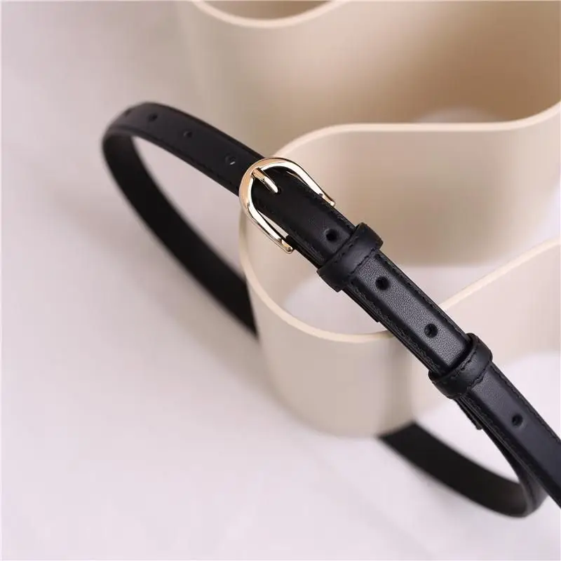 Women's Genuine Leather Belt with Gold Buckle - Image 7