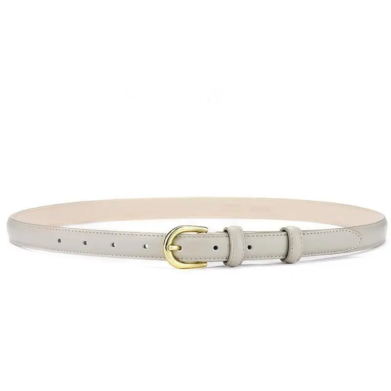 Women's Genuine Leather Belt with Gold Buckle β feature 10