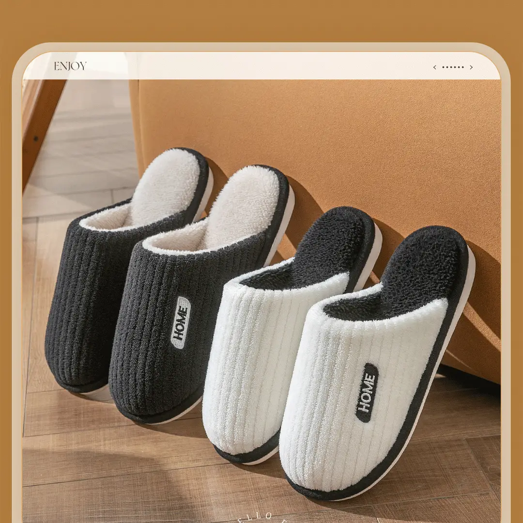 Cotton Slippers for Women Winter 2026 New Style Indoor Home Non-Slip Couple Warm Plush Cotton Slippers for Men Autumn and Winter — feature 17