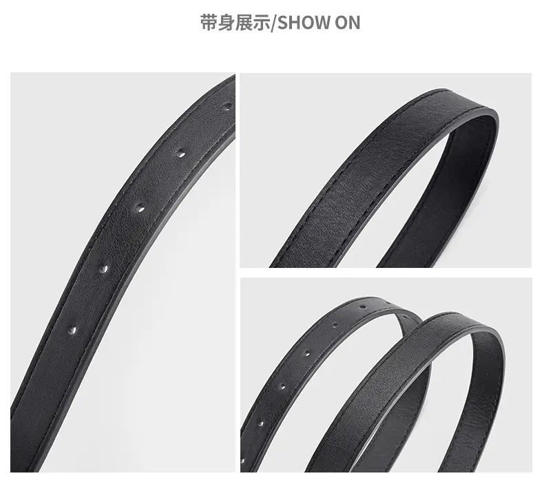 Women's Retro Alloy Belt with Silver Buckle Brown β feature 3