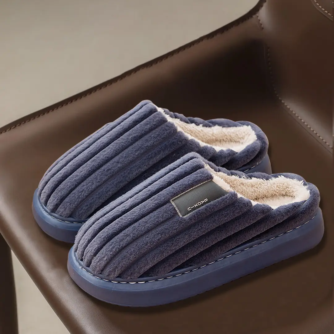 Men's Cotton Slippers Winter Indoor Home Non-Slip Thickened Shit-Treading Warm Plush plus size Plush Slippers for Home - Image 10