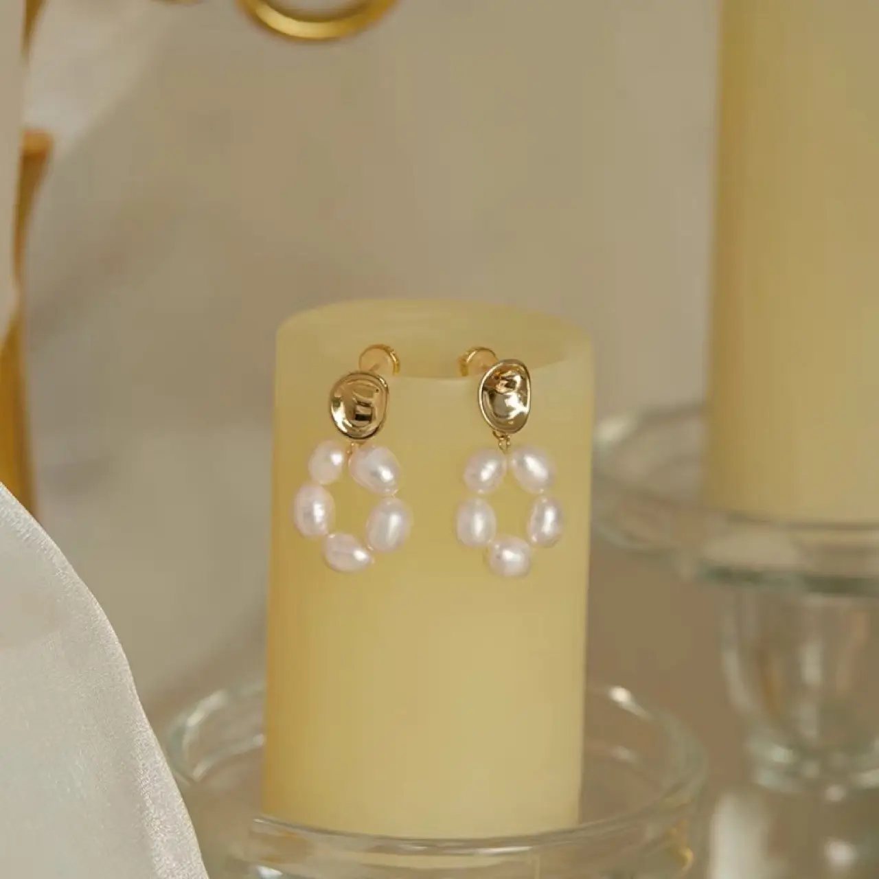 Natural Freshwater Pearl Earrings for Women - Image 2