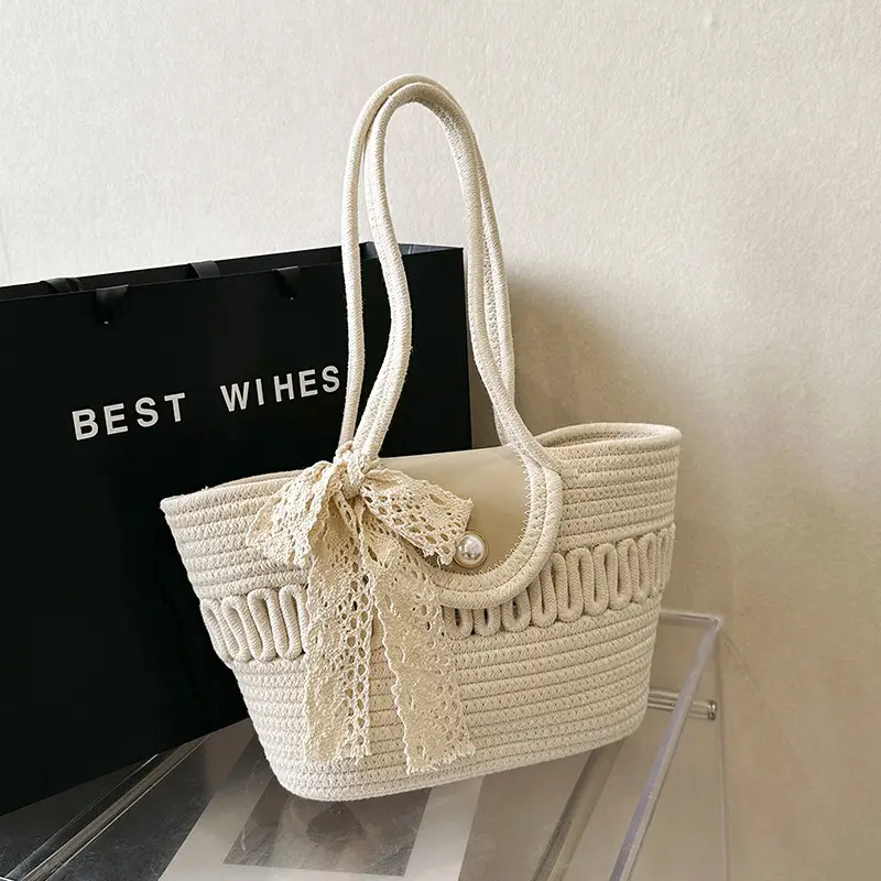 Trendy Minimalist Handheld Basket Bag for Women - Image 21