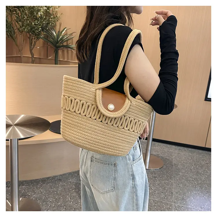Trendy Minimalist Handheld Basket Bag for Women — feature 14