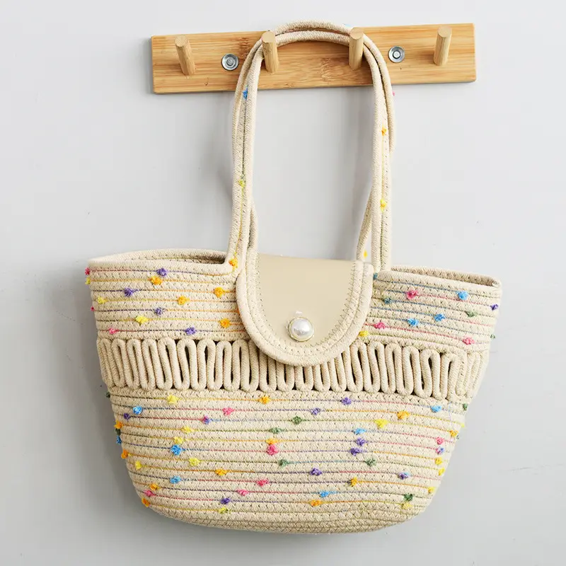Color dot hollow bag without silk scarf large size