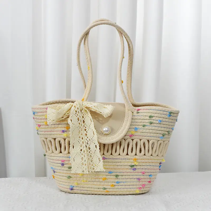 Trendy Minimalist Handheld Basket Bag for Women - Image 12