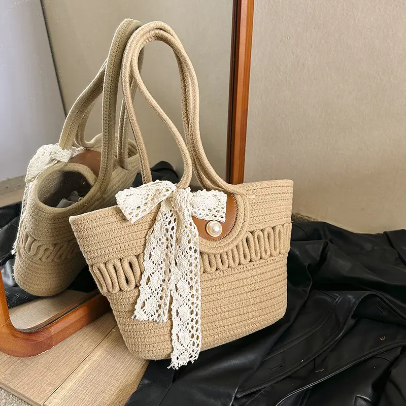 Trendy Minimalist Handheld Basket Bag for Women - Image 2