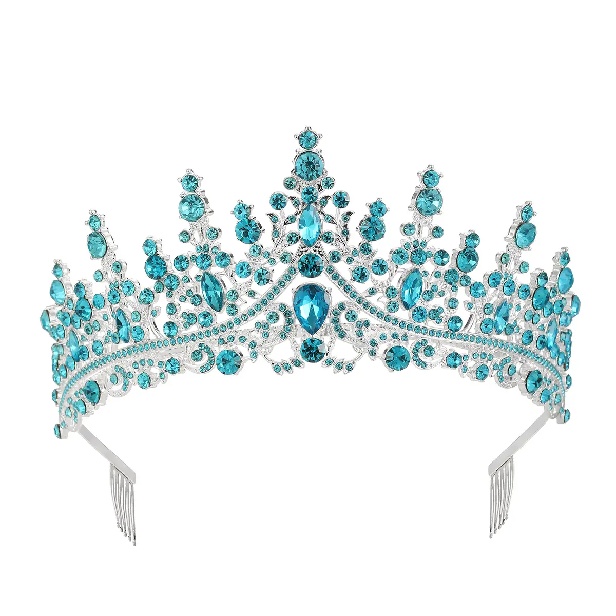 Gold Crystal Bridal Crown Hair Accessory for Weddings & Parties - Image 24