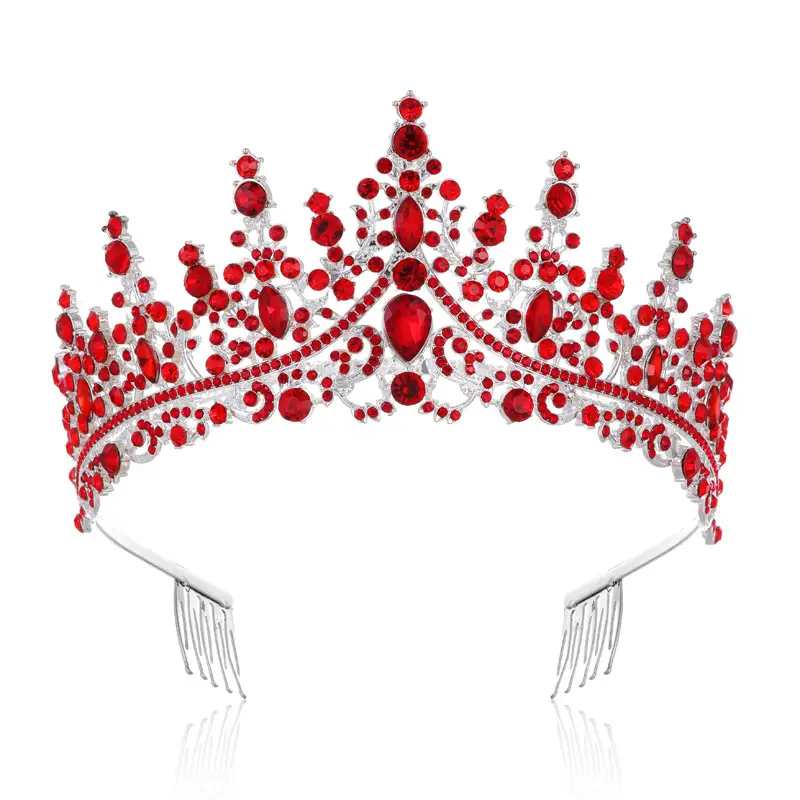 Gold Crystal Bridal Crown Hair Accessory for Weddings & Parties - Image 13