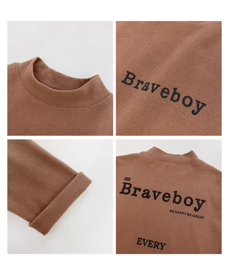 2025 Boys Thermal Base Layer Shirt Korean Style Long Sleeve — feature 4