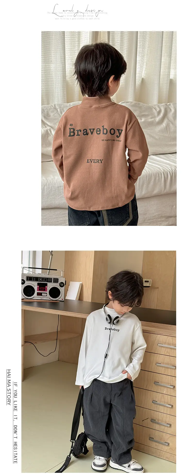 2025 Boys Thermal Base Layer Shirt Korean Style Long Sleeve — feature 7
