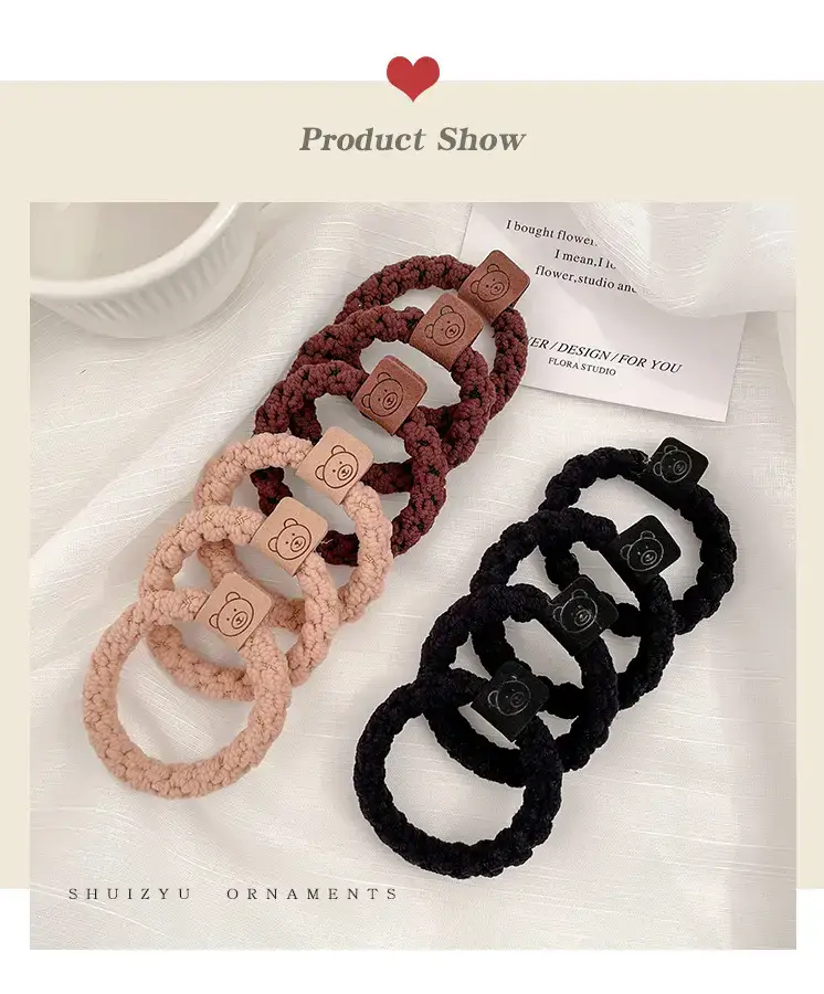 Black Heart Elastic Hair Ties for Women — feature 19