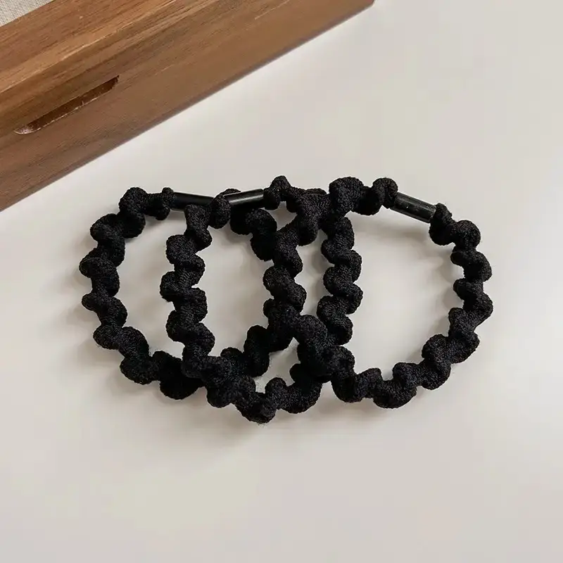 Black Heart Elastic Hair Ties for Women - Image 16