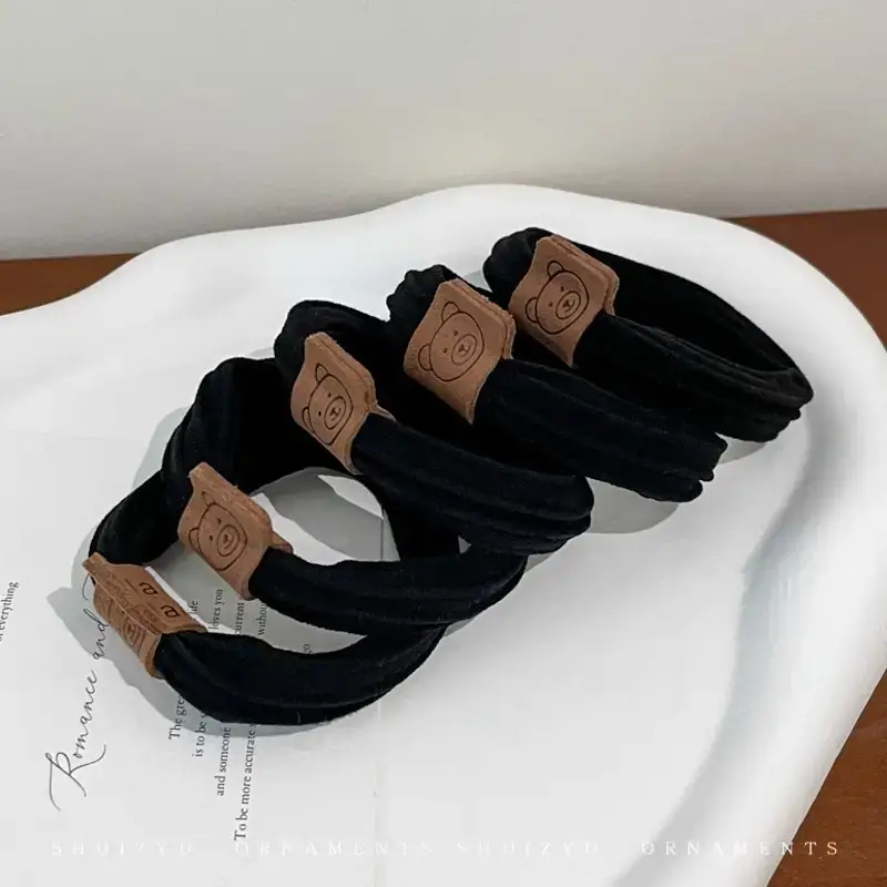 Black Heart Elastic Hair Ties for Women - Image 18