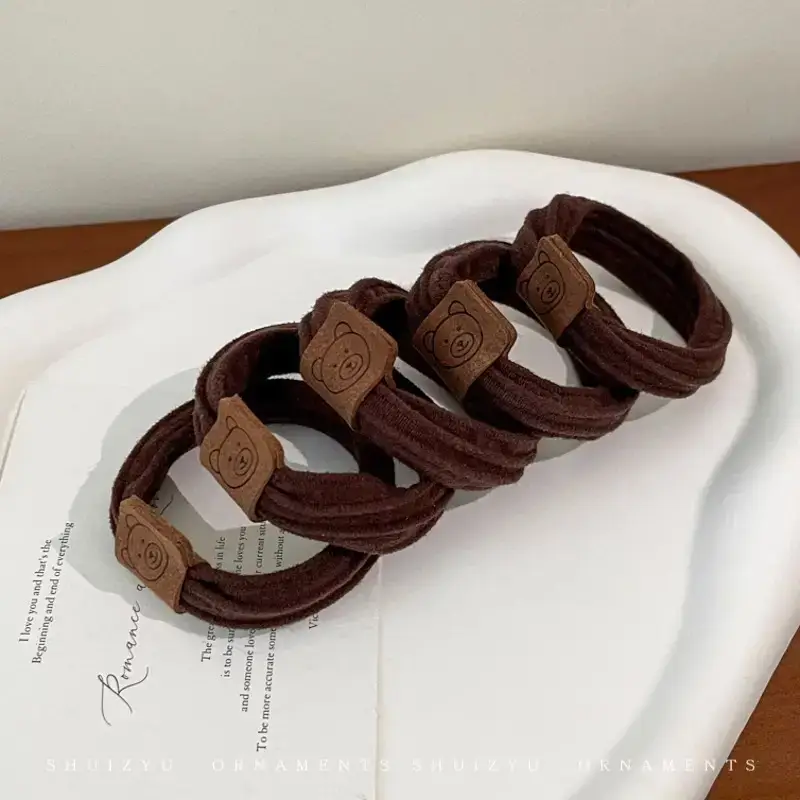 Black Heart Elastic Hair Ties for Women - Image 19