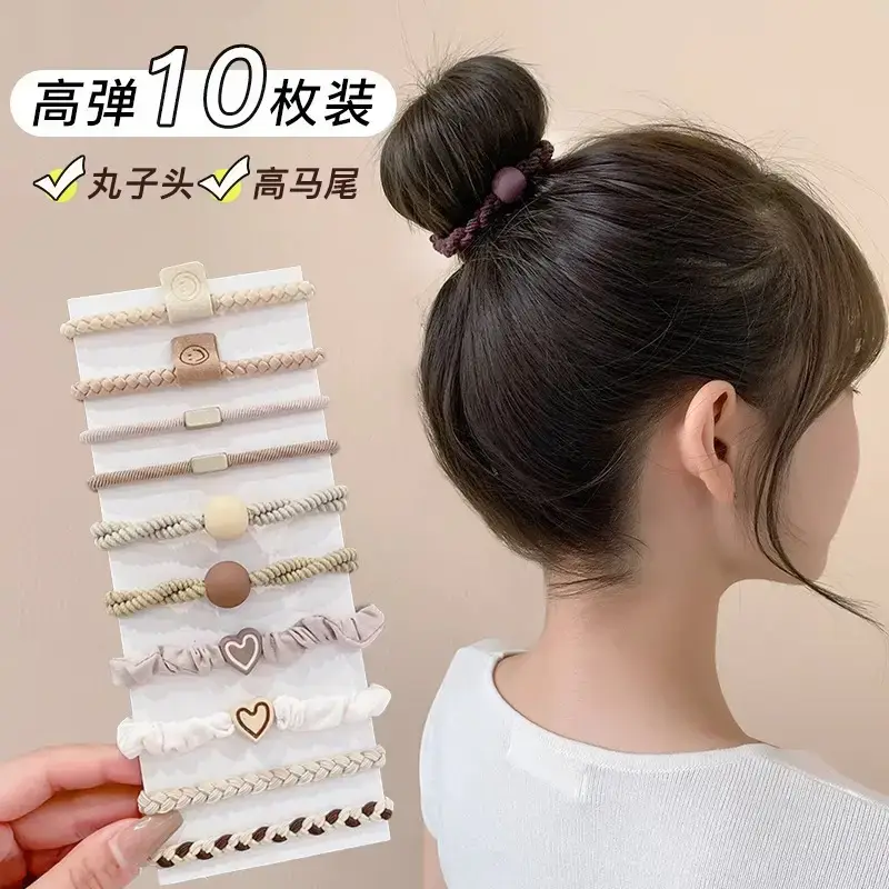 Black Heart Elastic Hair Ties for Women - Image 8