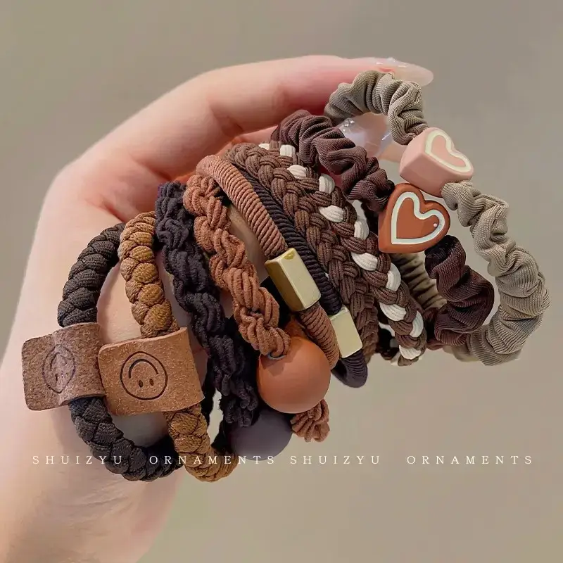 Black Heart Elastic Hair Ties for Women - Image 9